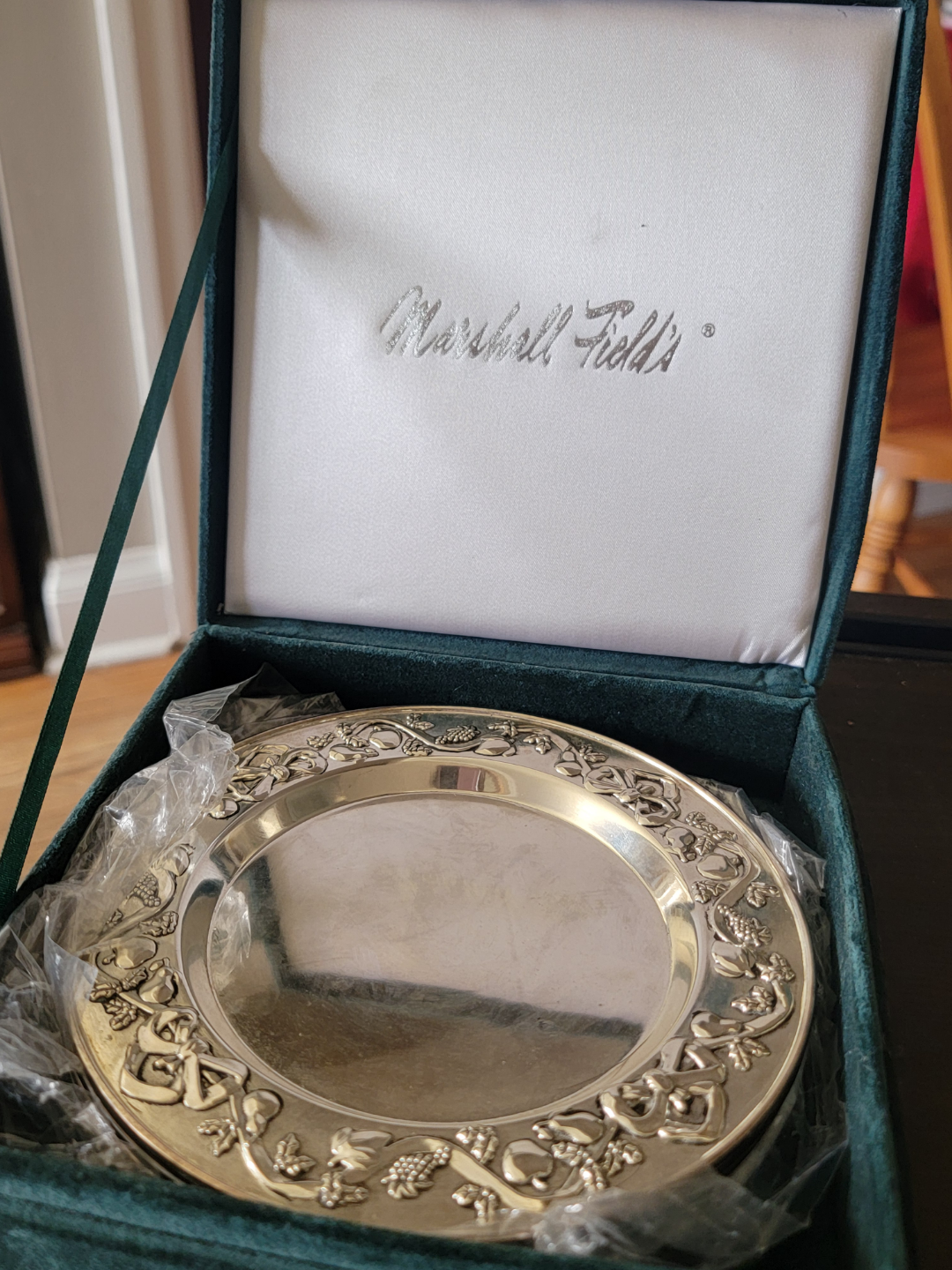 vintage Goldinger silver plated bottle coasters - photo 2