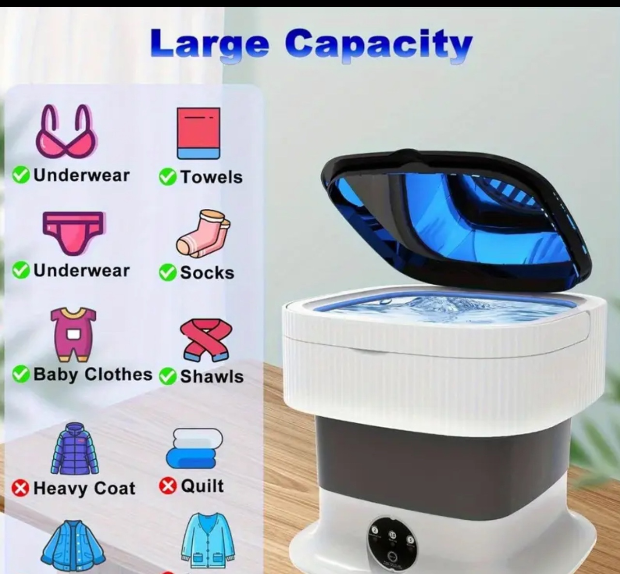 New Mini Washing Machine - 12L Portable Laundry Washer - photo 4