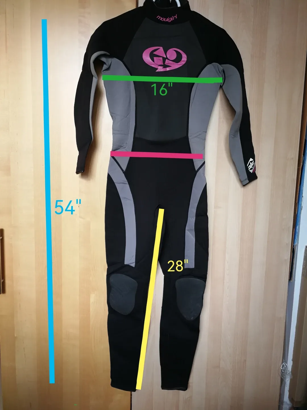 New! MauiGirl Youth Size Large Full-Length Wetsuit image indicator(9)