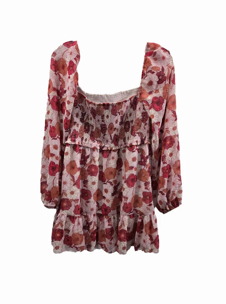 Aritzia Wilfred Tempest Smocked Chiffon Mini Dress Size M image indicator(9)