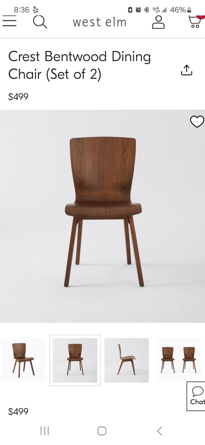 West Elm Crest Bentwood Dining Chair