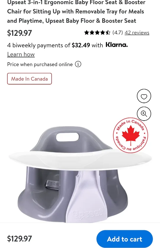 Like New Upseat Baby Floor Seat & Booster Chair image indicator(2)