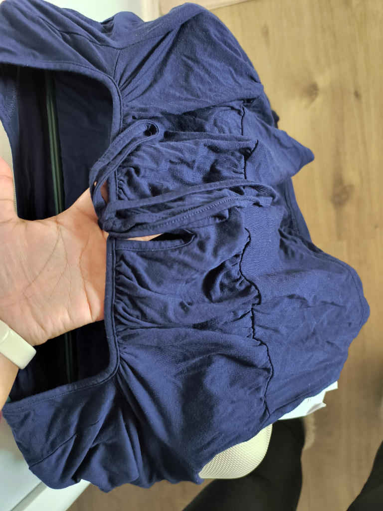 SHEIN Navy Blue Long Sleeve Cropped Top - photo 2