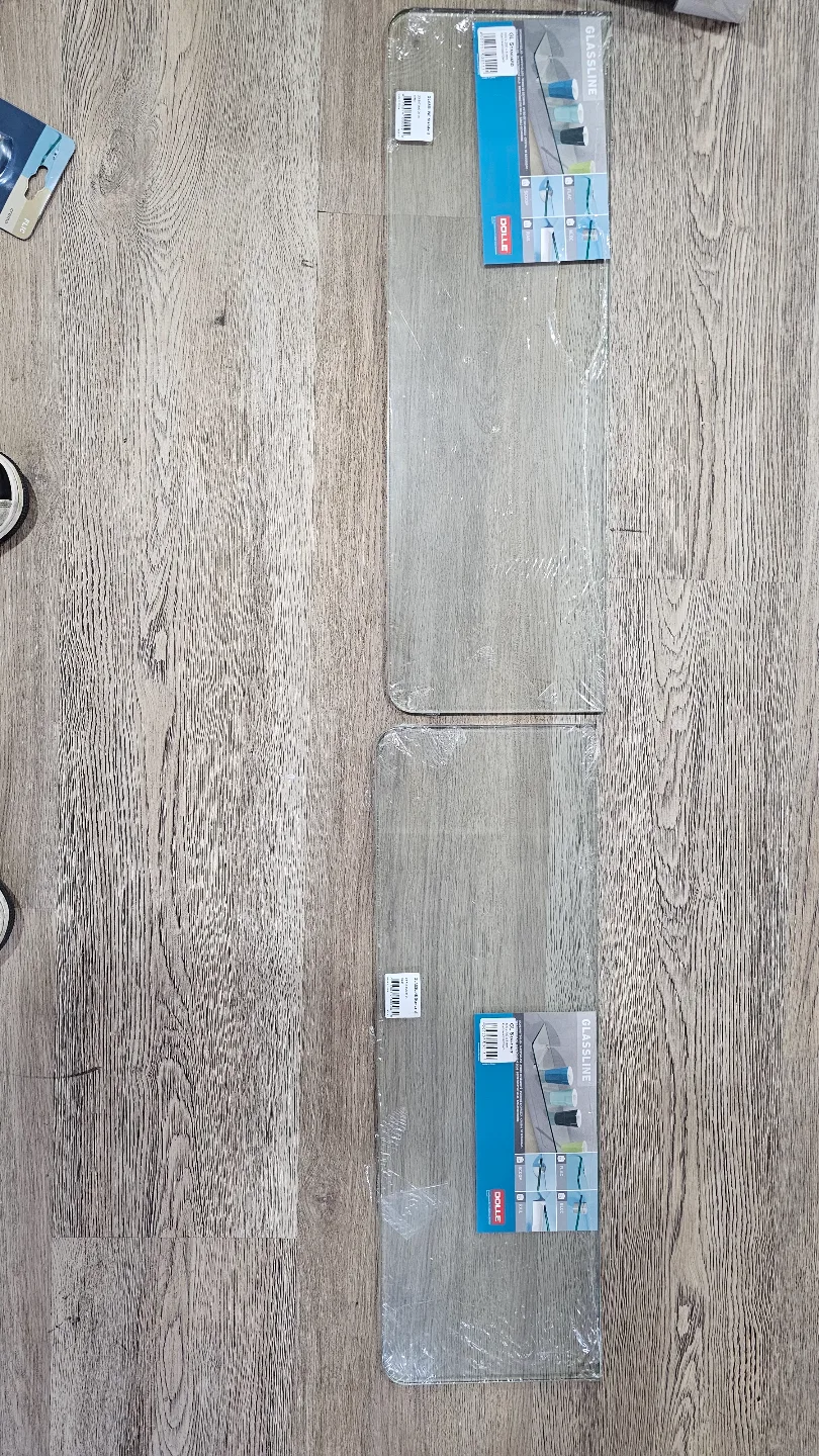 2x Glass Shelves with Hardware thumbnail