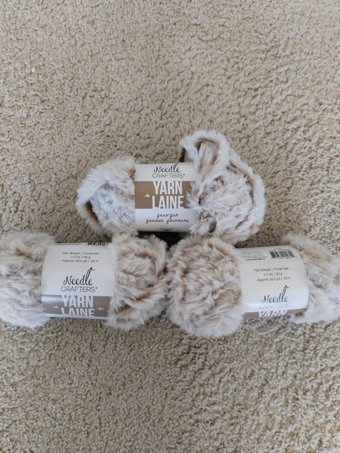 Three Needle Crafters Faux Fur Yarn