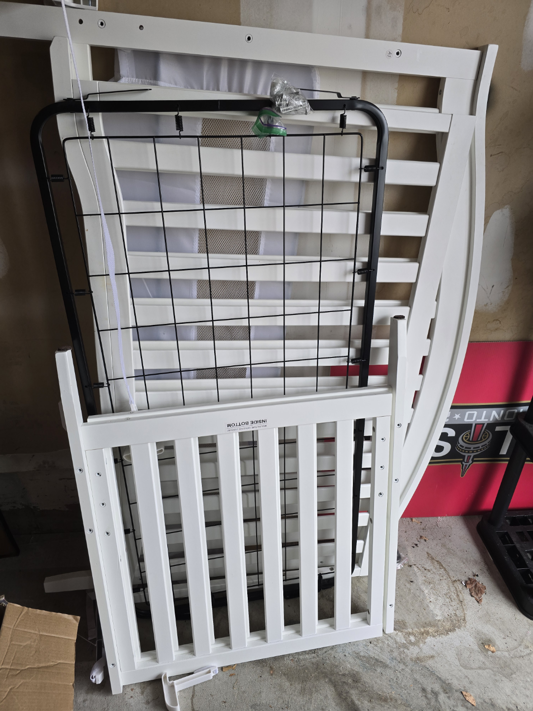 White Baby Crib Frame already unassembled
