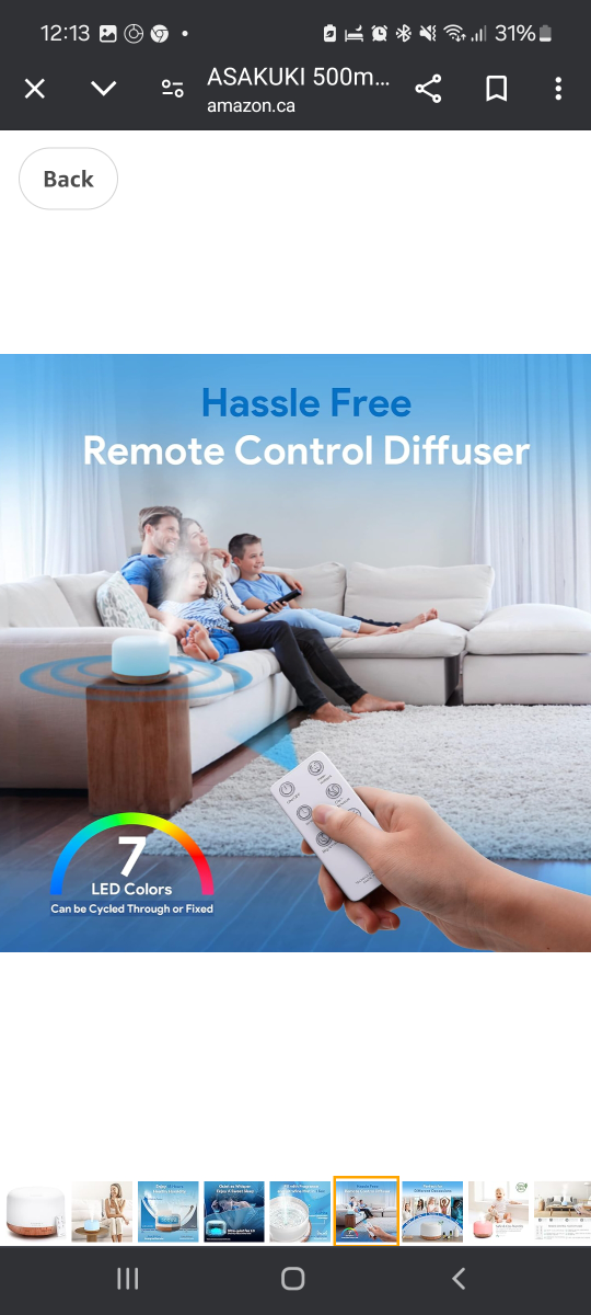 ASAKUKI 500ml Ultrasonic Essential Oil Diffuser Humidifier - photo 5
