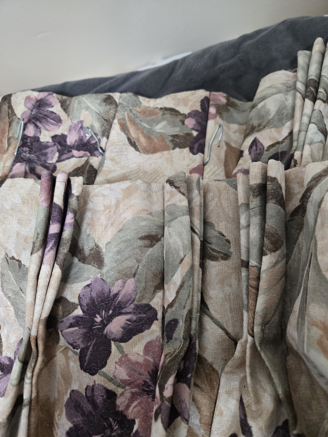 Floral Pleated Curtains