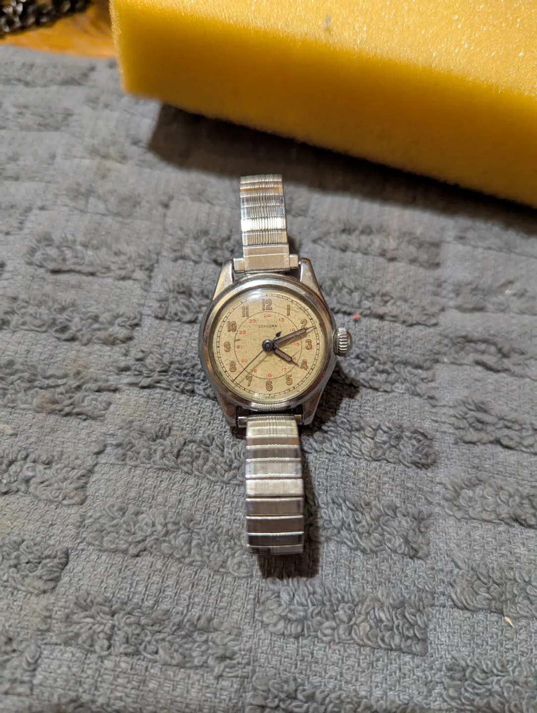Vintage 1947 Concord Watch works great, smooth winding thumbnail
