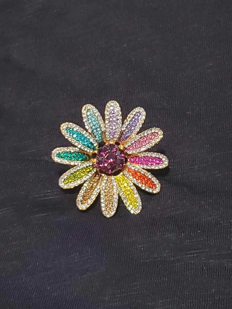 Rainbow Flower Statement Ring thumbnail