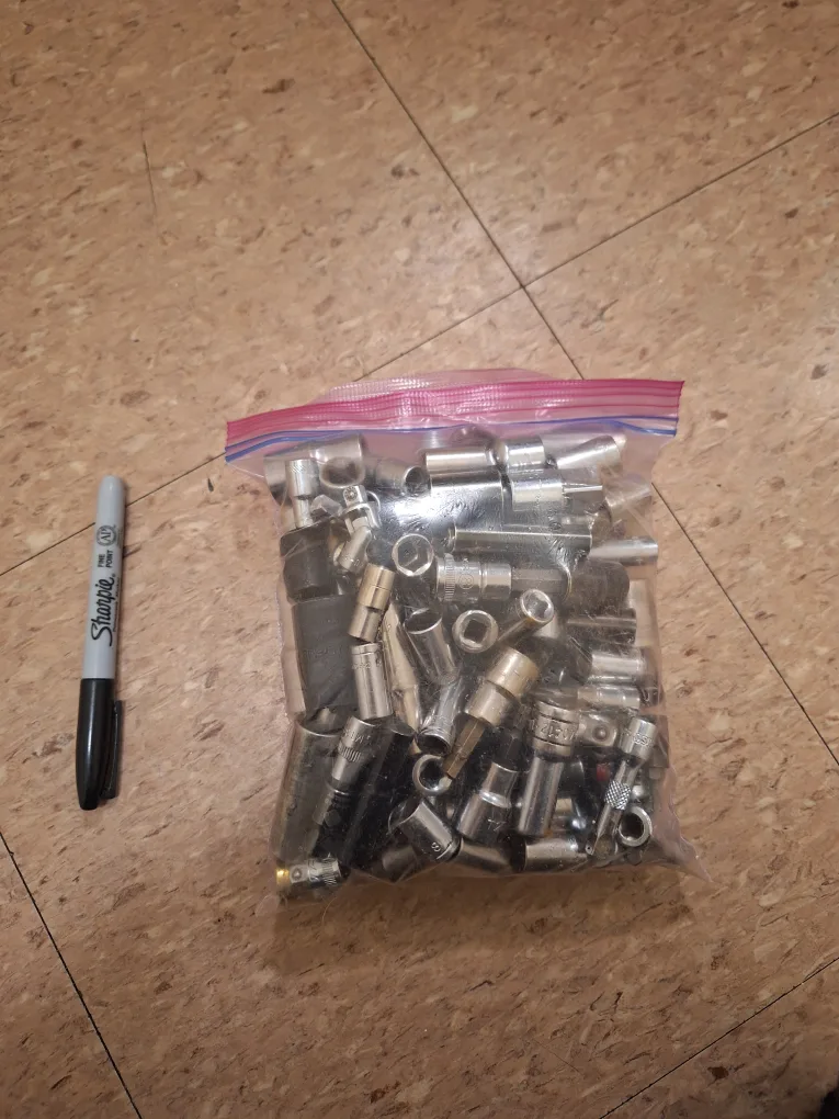 Bag of Assorted Sockets and bits thumbnail