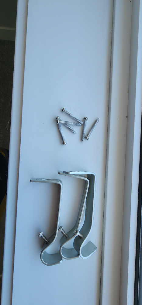 Curtain Rod Brackets - Pair of Metal Brackets with Screws - photo 3