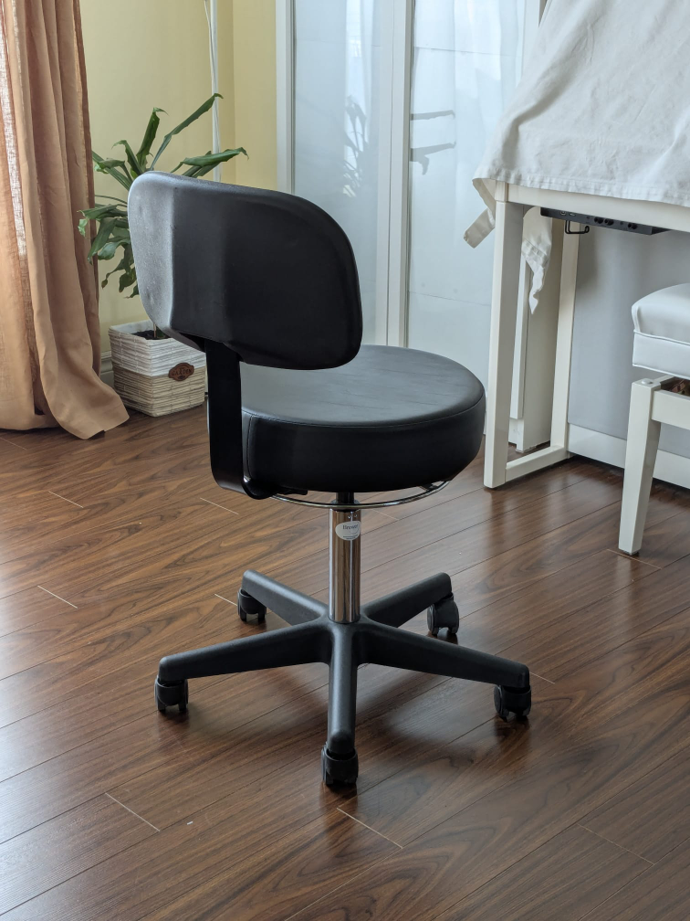 Black Circular Rolling Office Chair / Medical Office Chair - photo 2