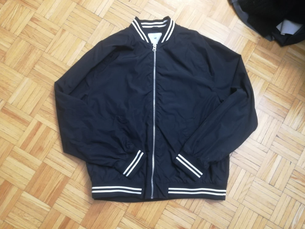 Men's H&M Black Bomber Jacket - Size XL - photo 2