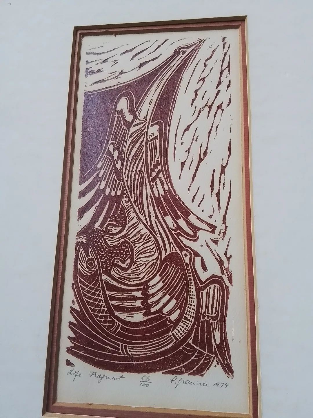 Print titled 'Life Fragment' by P. Granirer 1974 image indicator(2)