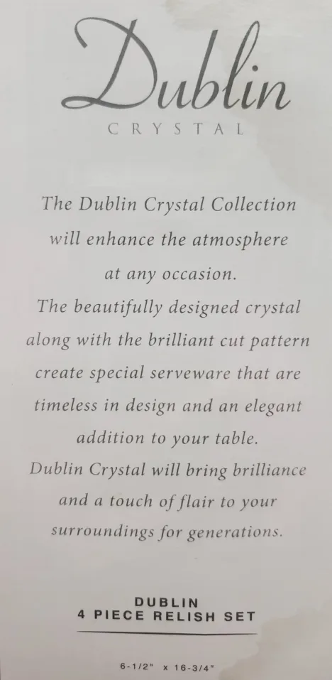 Dublin Crystal 4-Piece Relish Set image indicator(3)