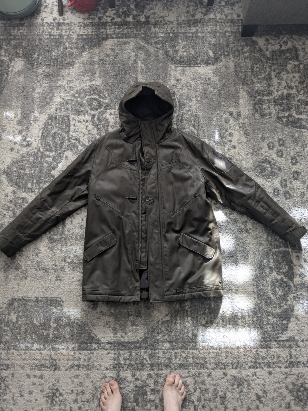 Xbox Halo UNSC Deck Crew Olive Green Hooded Jacket