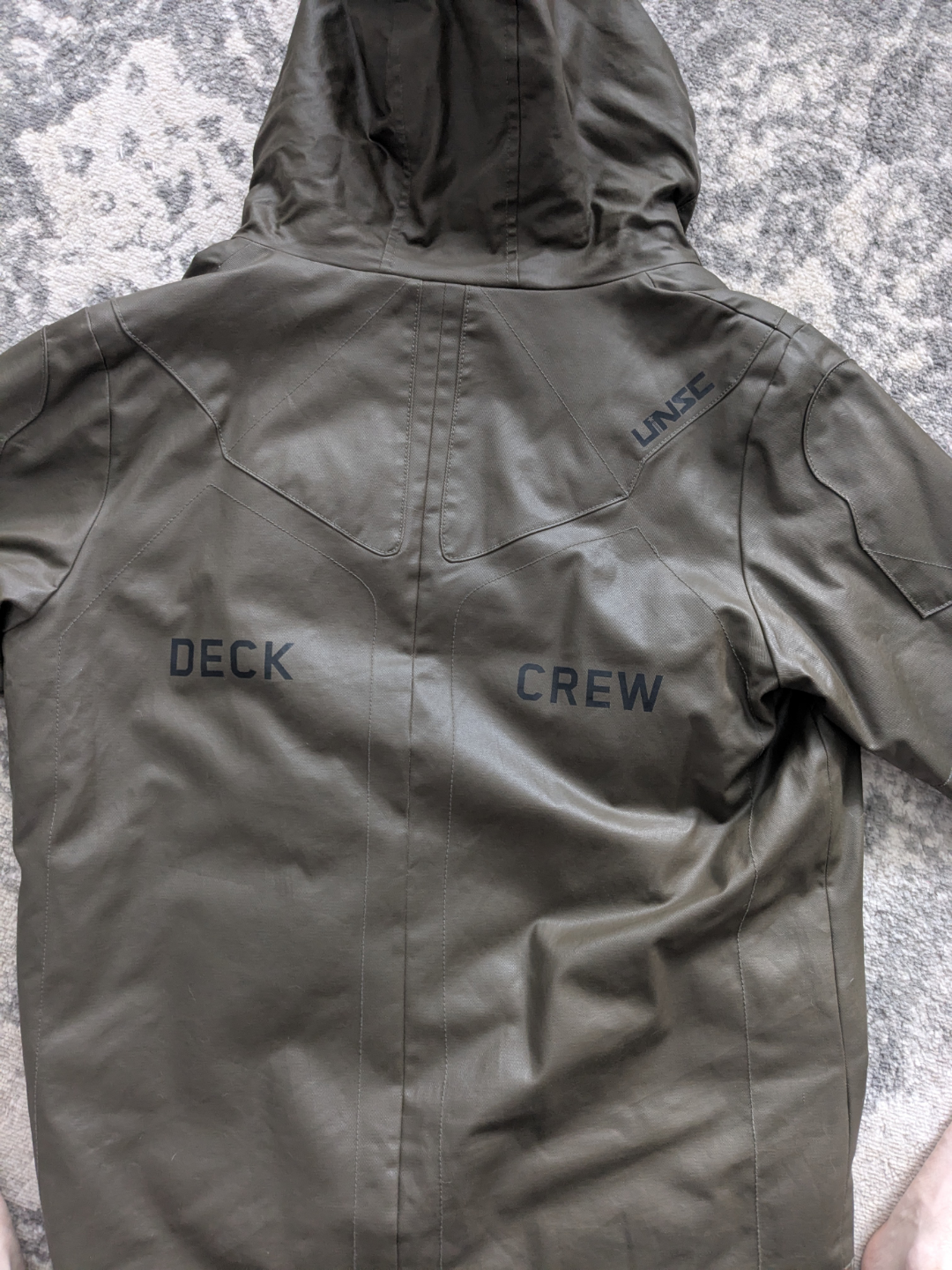 Xbox Halo UNSC Deck Crew Olive Green Hooded Jacket - photo 2