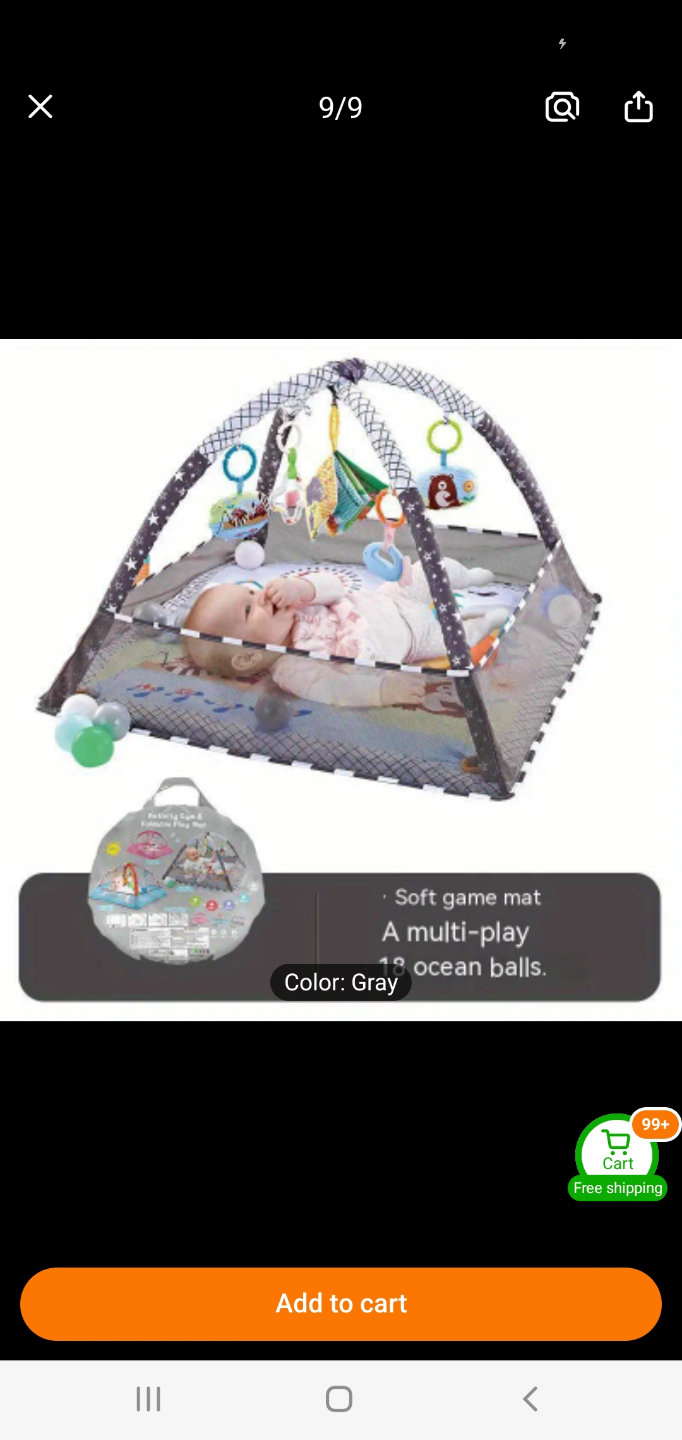 Baby Play Mat with Hanging Toys and Ball Pit