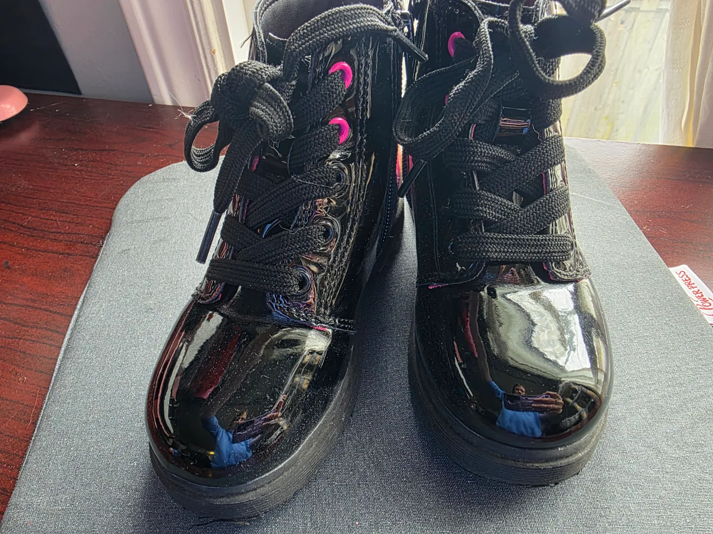 like new Girls' Size 10 Barbie Patent Leather Boots image indicator(3)