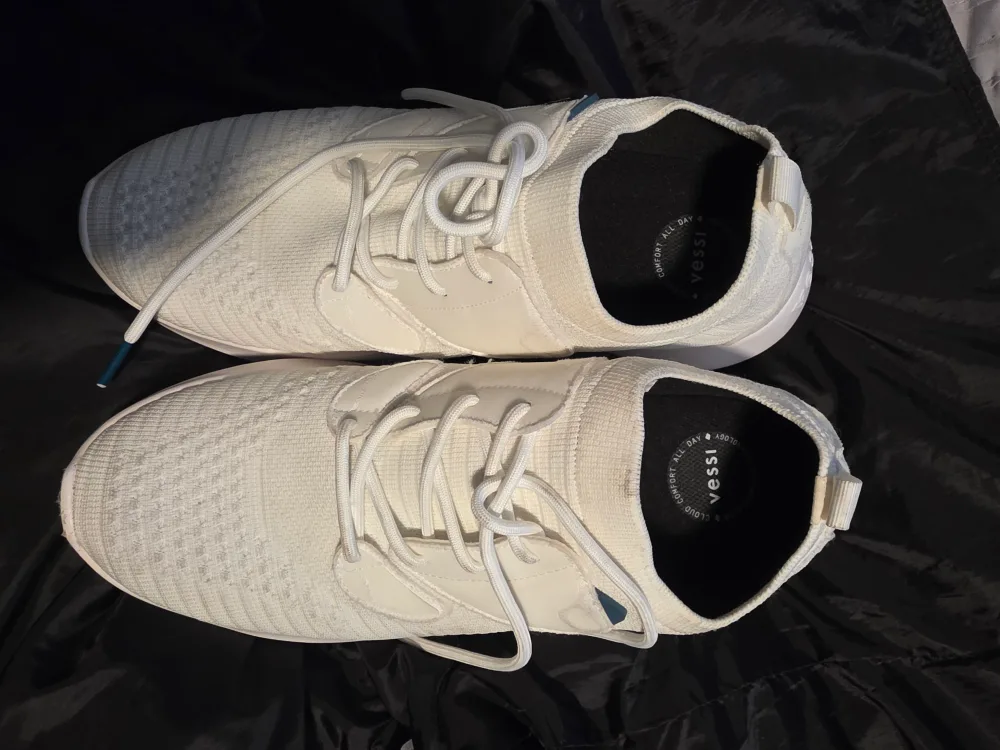 Vessi White Knit Sneakers thumbnail