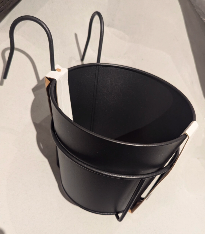 **Brand New, Never Used** Black Metal Hanging Planter