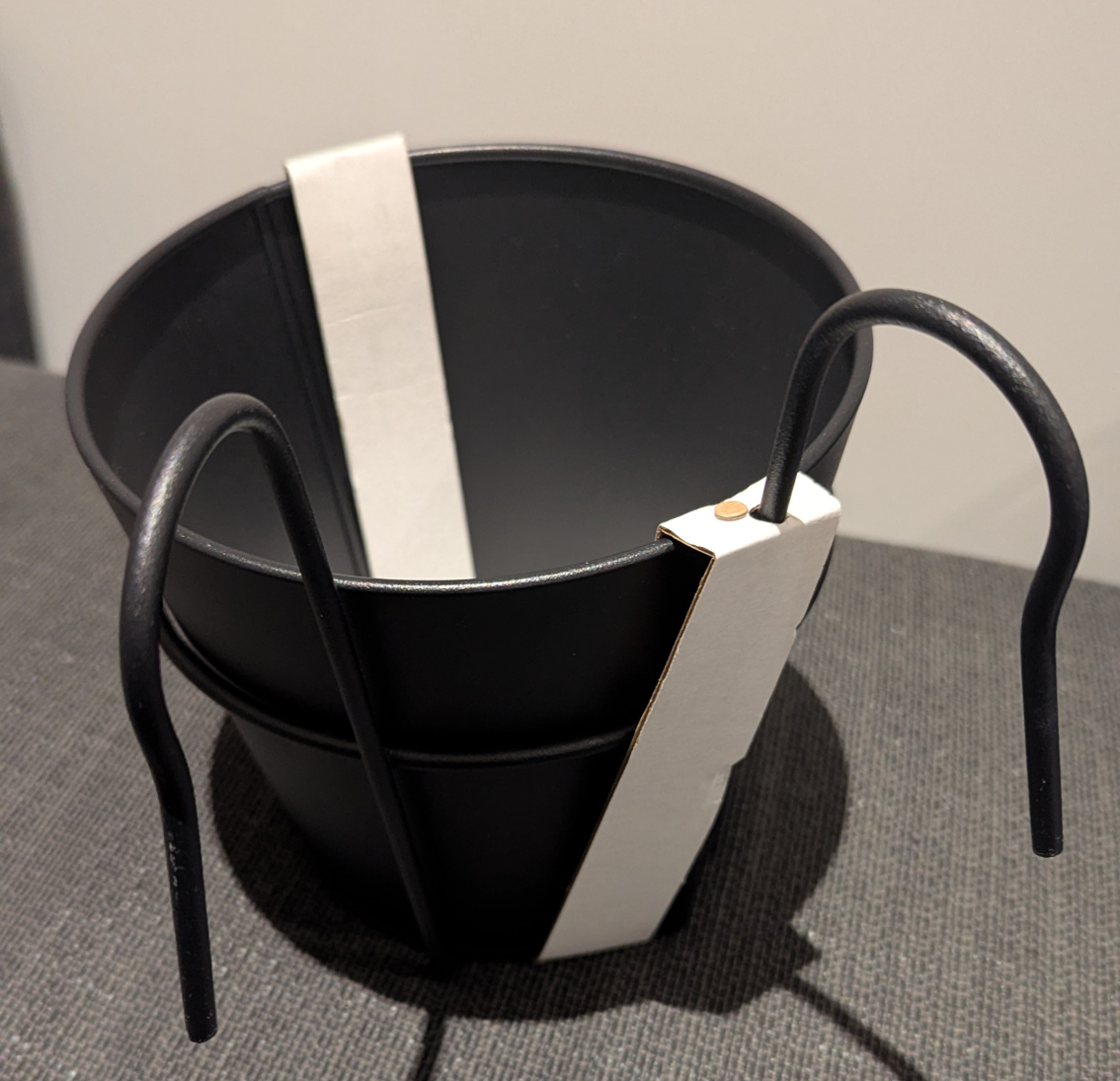 **Brand New, Never Used** Black Metal Hanging Planter - photo 3