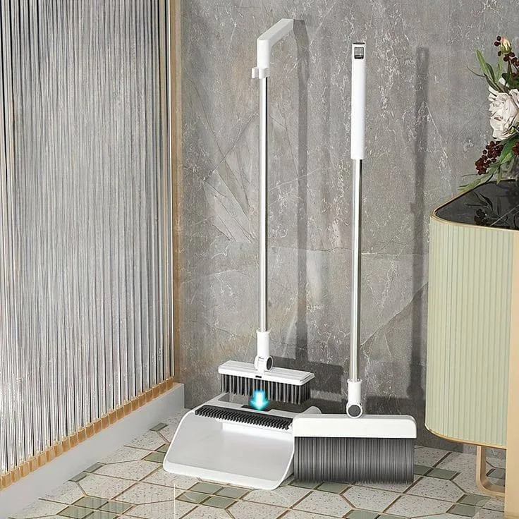 Three -piece broom and dustpan set thumbnail