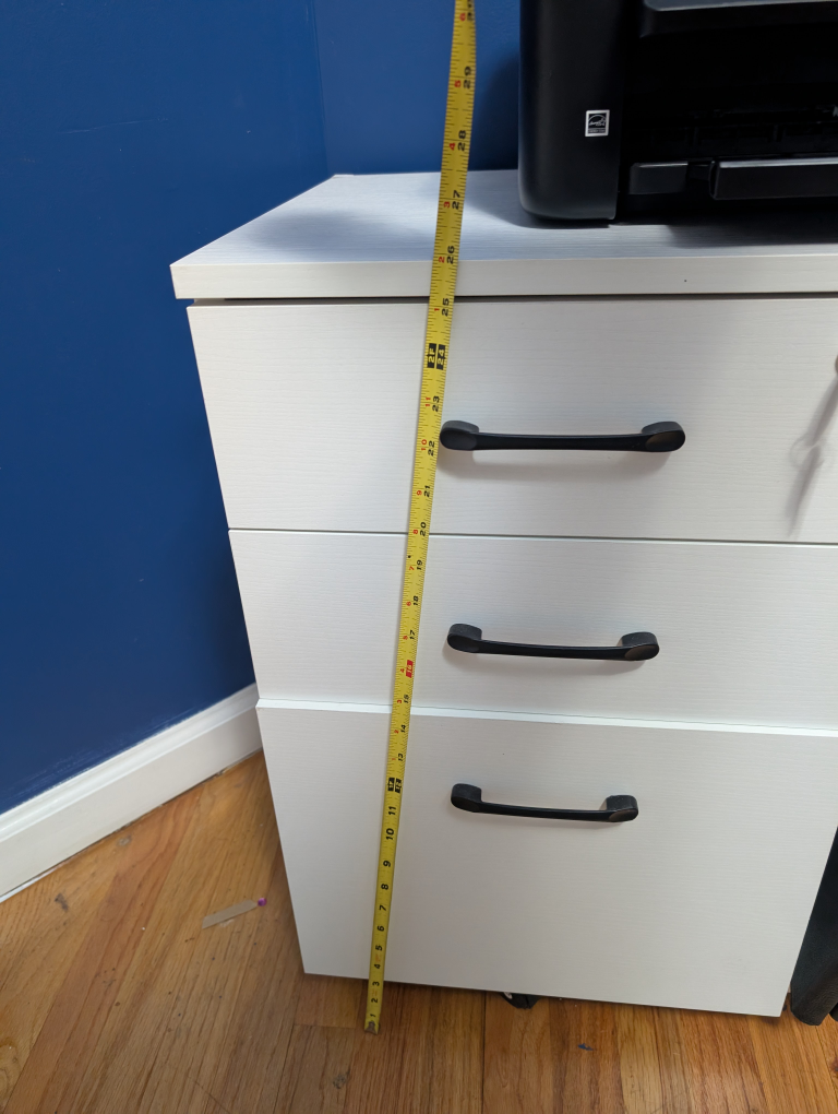 White Mobile File Cabinet - photo 3