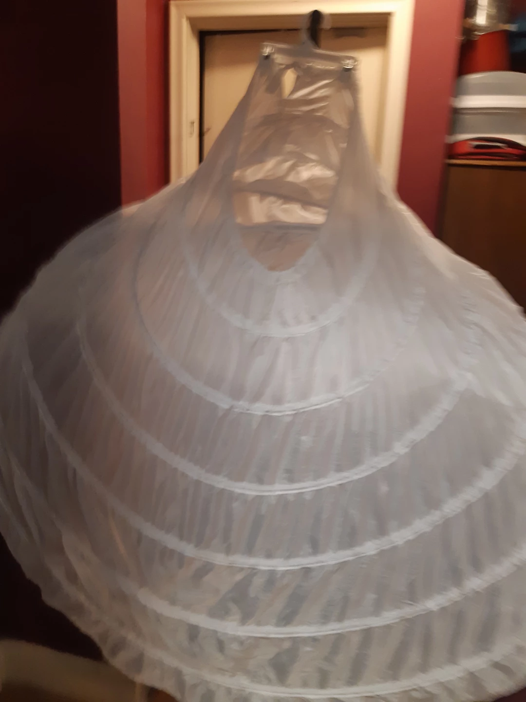 White hoop crinoline