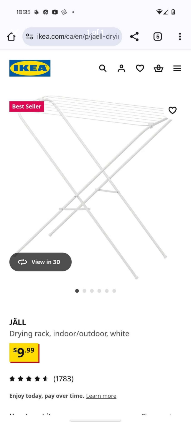 IKEA JÄLL Drying Rack - White