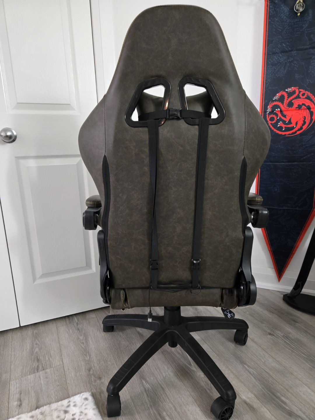 DOWNX Gaming Chair - Brown Leatherette - photo 3