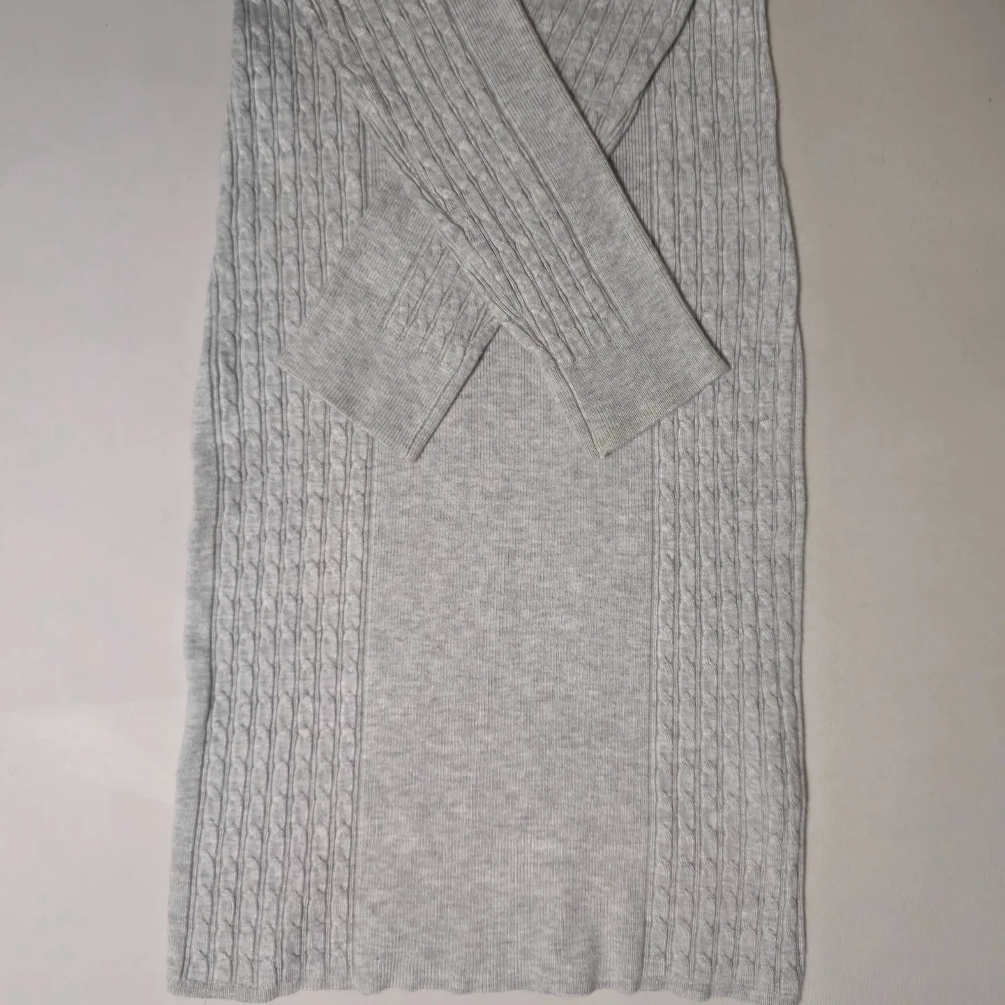 Grey Knit Spring Sweater Dress image indicator(4)