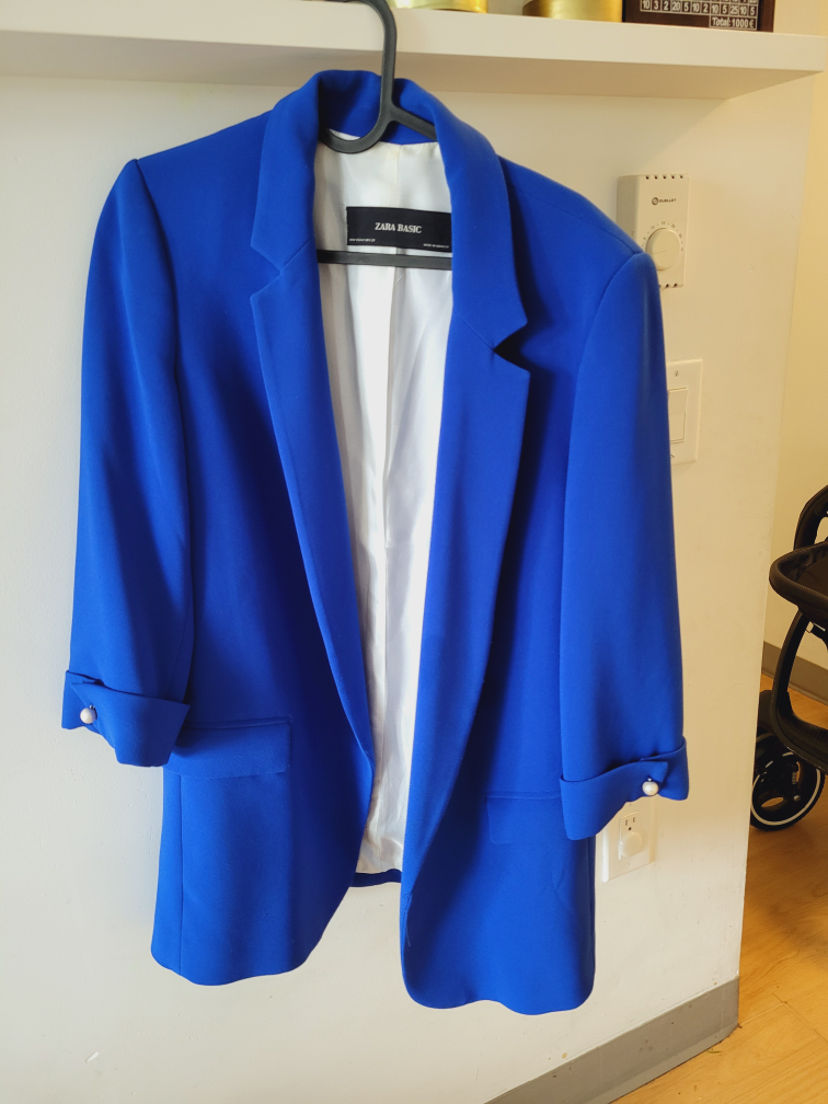 Zara Basic Royal Blue Blazer Size M