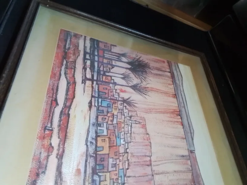 Framed Desert Oasis Pastel by Mady Dessirier image indicator(4)