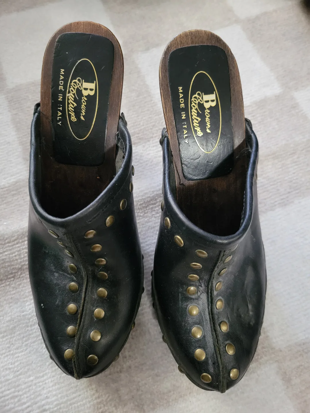 Brown's Couture Italian Leather Clogs thumbnail