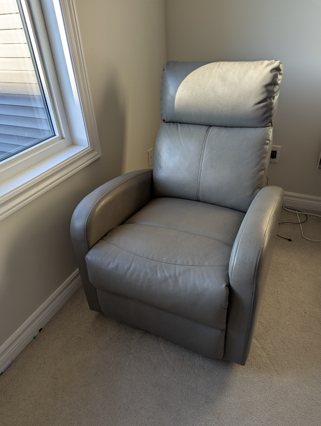 Grey Swivel Recliner - photo 4