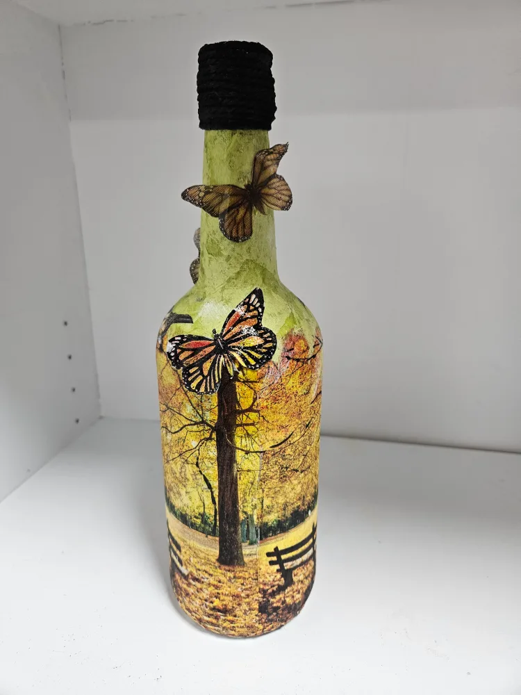 Upcycled Glass Bottle Autumn Decor image indicator(4)