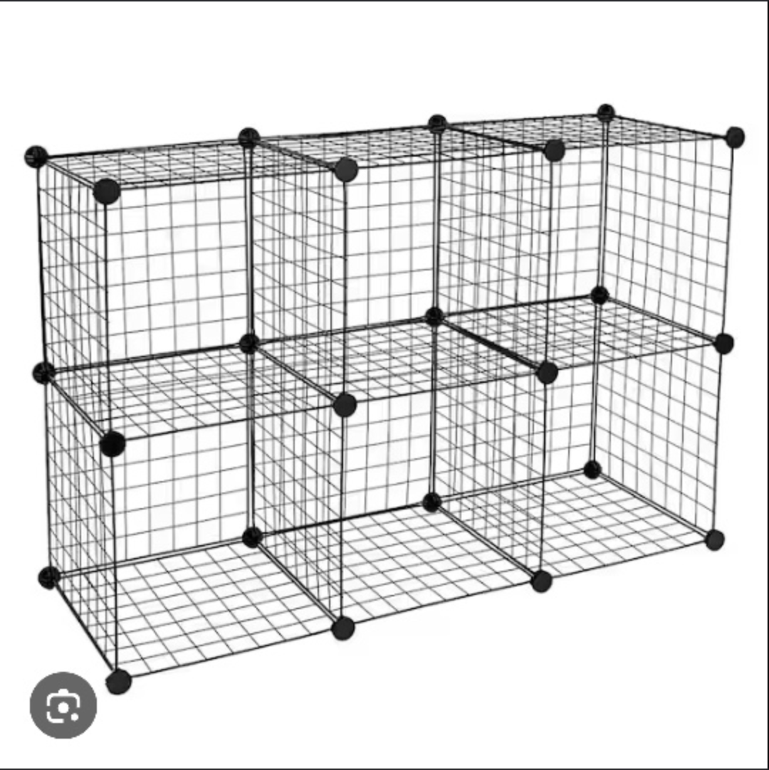 6/8-Cube Wire Organizer/Shelf - Black