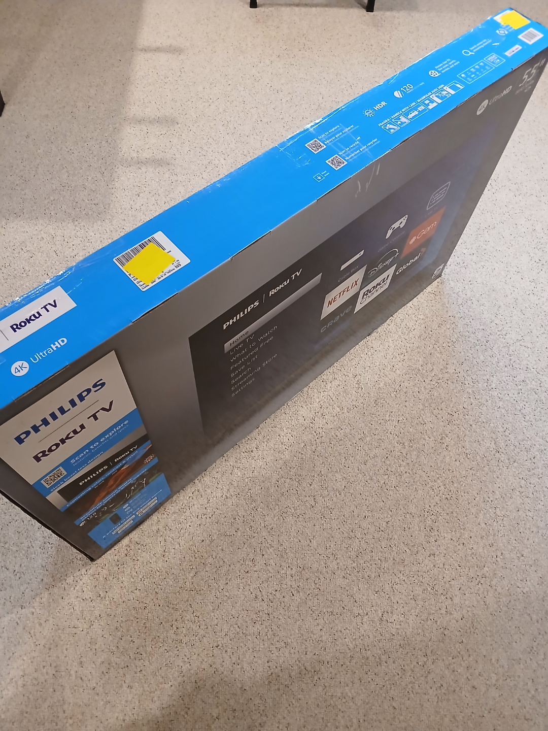 55" Philips Roku TV - 4K UHD Smart TV - New in Box - photo 2