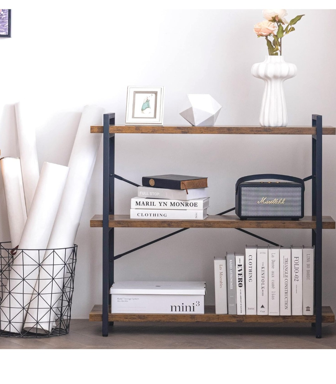 Three-Tier Industrial Bookcase - photo 5
