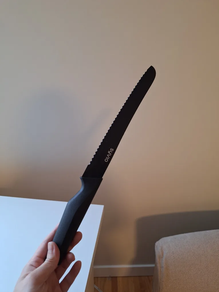 Syvio 12-Piece Black Knife Set with Block image indicator(4)