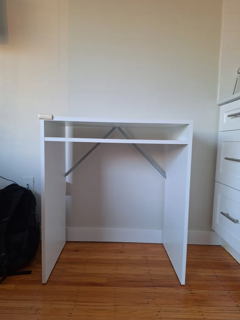 💚White Desk with Shelf for makeup or work from home thumbnail
