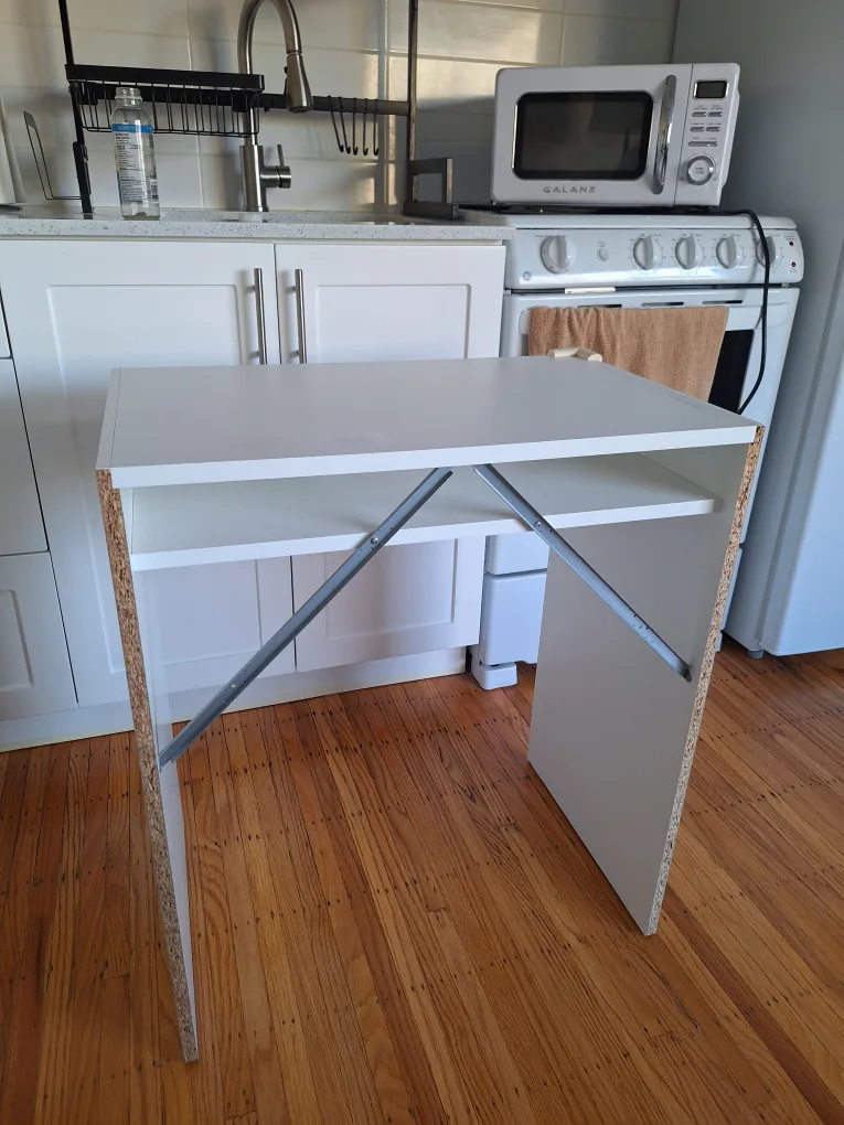 💚White Desk with Shelf for makeup or work from home image indicator(3)