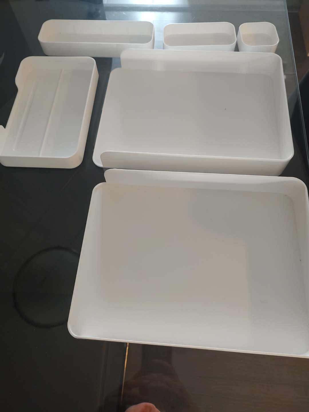 White Desk Organiser with Multiple Compartments - photo 2