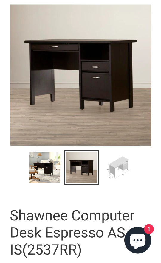 *NEW* *Unassembled* Computer Desk Espresso