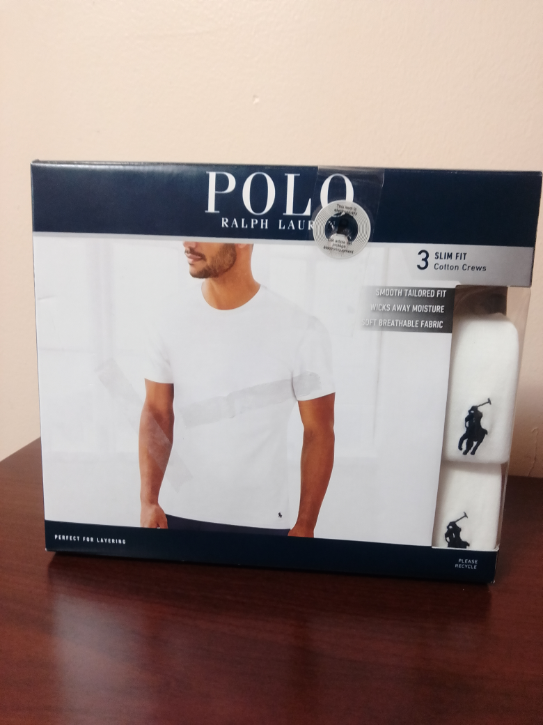 NWT Polo Ralph Lauren 2-Pack Slim Fit Cotton Crew Neck T-Shirts