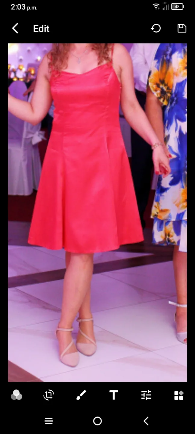 Pinkish red dress -Size Small thumbnail