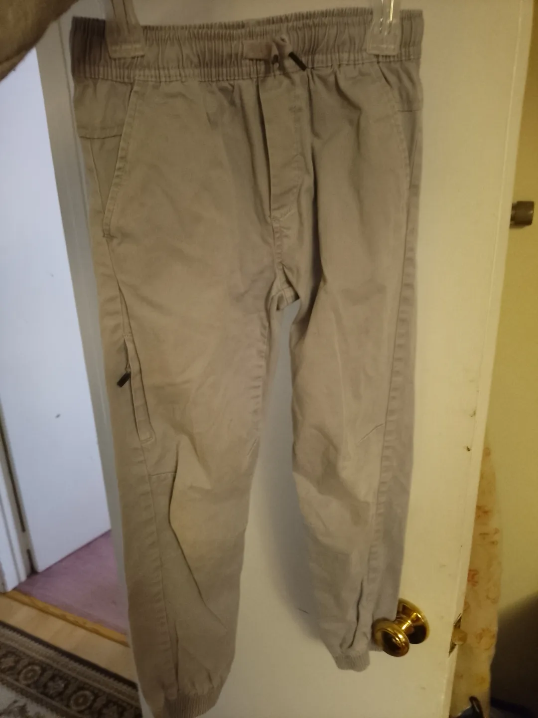 Boys' Size 7 Beige Joggers thumbnail