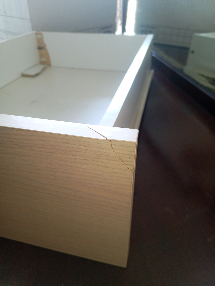 Writing Desk with Two Drawers. Smaller top drawer was damage. - photo 4